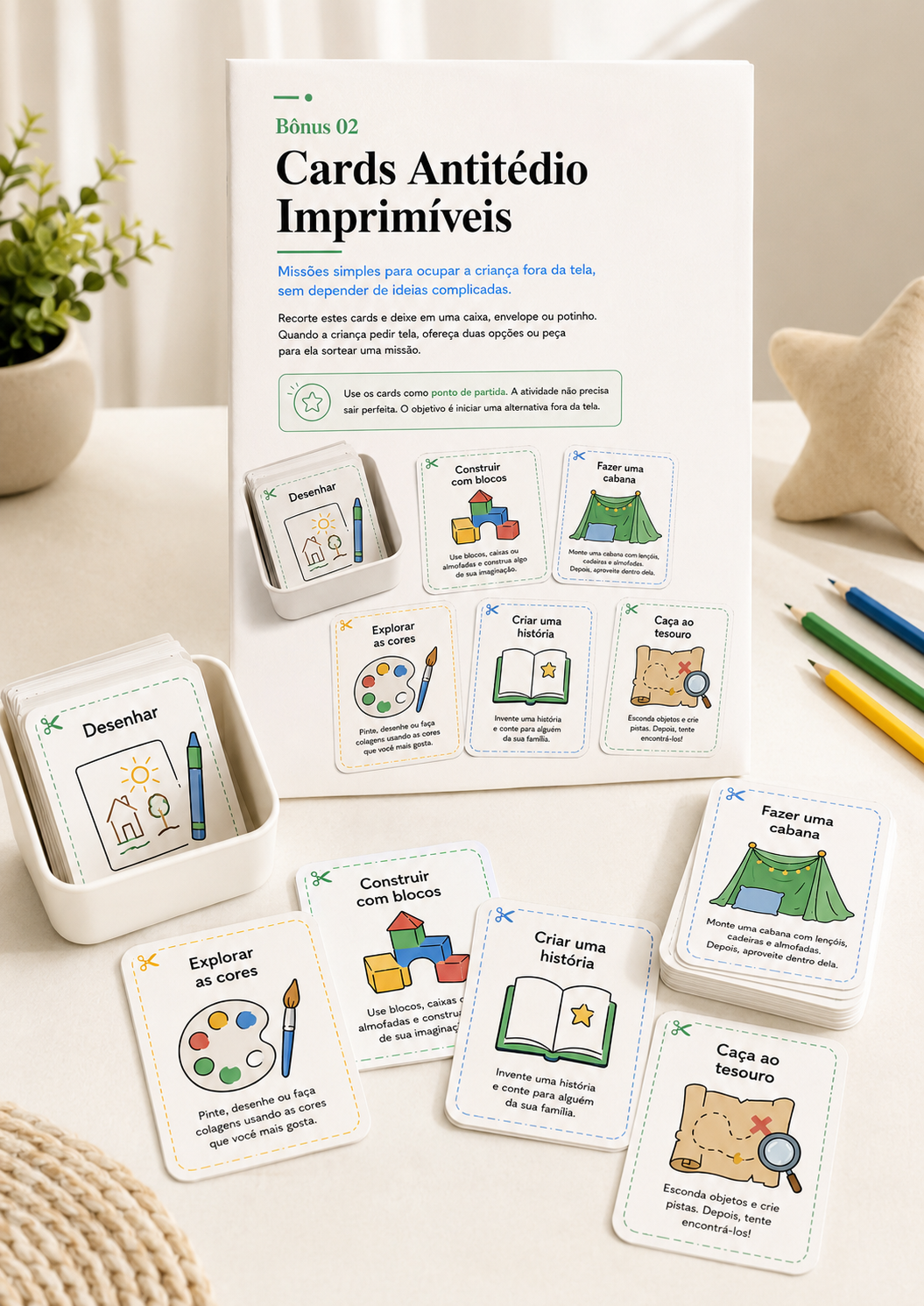Mockup dos Cartões Antitédio Imprimíveis